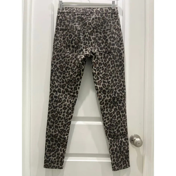 Veronica Beard Coated Leopard Animal Print Brooke Skinny Mid Rise Jeans Sz 27 - Picture 7 of 7